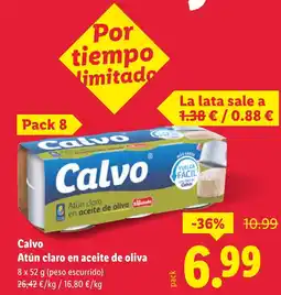 Lidl CALVO Atún claro en aceite de oliva oferta