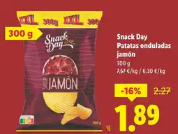 Lidl SNACK DAY Patatas onduladas jamón oferta