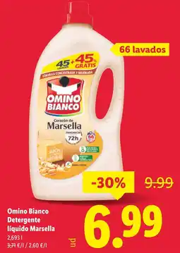 Lidl OMINO BIANCO Detergente líquido Marsella oferta
