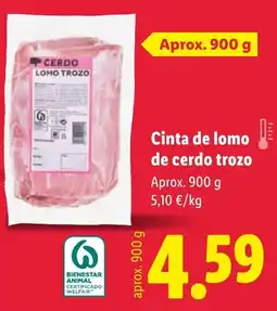 Lidl Cinta de lomo de cerdo trozo oferta