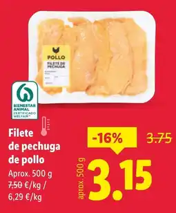 Lidl Filete de pechuga de pollo oferta
