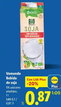 Lidl VEMONDO Bebida de soja oferta