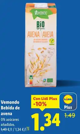 Lidl VEMONDO Bebida de avena oferta