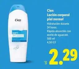 Lidl CIEN Loción corporal piel normal oferta