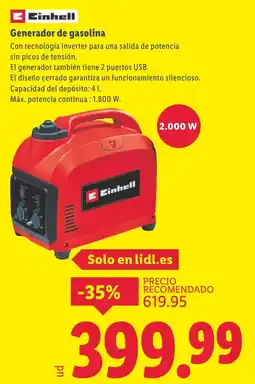 Lidl EINHELL Generador de gasolina oferta