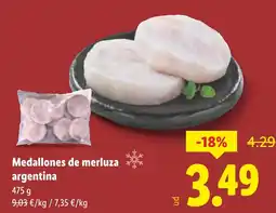 Lidl Medallones de merluza argentina oferta