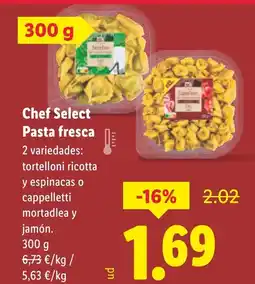 Lidl Chef Select Pasta fresca oferta