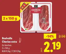 Lidl REALVALLE Chorizo extra oferta
