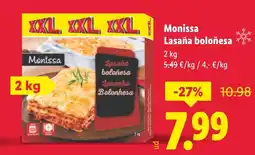 Lidl MONISSA Lasaña boloñesa oferta