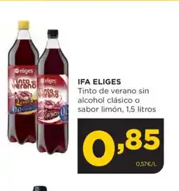 Alimerka IFA ELIGES Tinto de verano sin alcohol clásico o sabor limón oferta