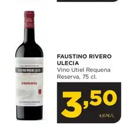 Alimerka FAUSTINO RIVERO ULECIA Vino Utiel Requena Reserva oferta