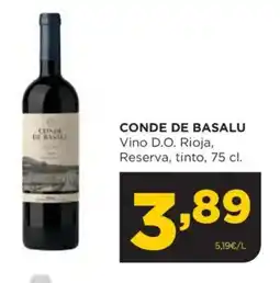 Alimerka CONDE DE BASALU Vino D.O. Rioja, Reserva, tinto oferta