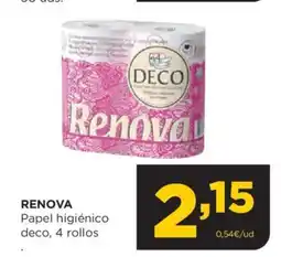 Alimerka RENOVA Papel higiénico deco, 4 rollos oferta