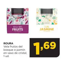 Alimerka ROURA Vela frutos del bosque o jazmín en vaso de cristal oferta