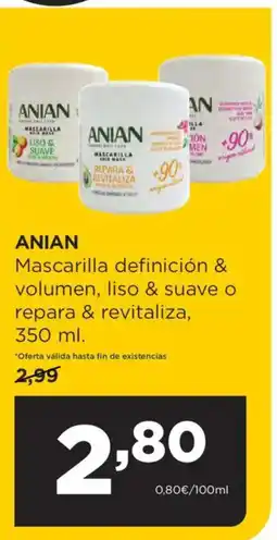 Alimerka Anian mascarilla definición & volumen, liso & suave o repara & revitaliza oferta