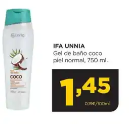 Alimerka IFA UNNIA Gel de baño coCO piel normal oferta