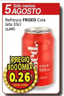 SPAR FRISED Refresco Cola lata oferta