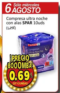 SPAR SPAR Compresa ultra noche con alas oferta