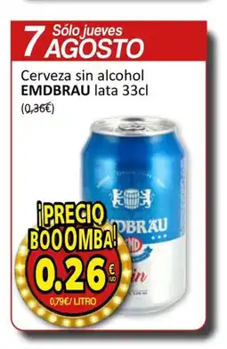 SPAR EMDBRAU Cerveza sin alcohol oferta