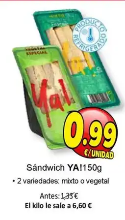 SPAR YA! Sándwich oferta