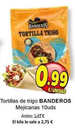 SPAR BANDEROS Tortillas de trigo Mejicana oferta