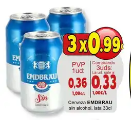 SPAR EMDBRAU Cerveza sin alcohol oferta
