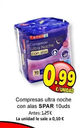 SPAR SPAR Compresas ultra noche con alas oferta