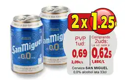 SPAR SAN MIGUEL Cerveza 0.0% alcohol lata oferta