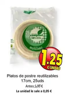 SPAR Platos de postre reutilizables oferta