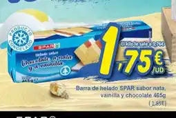 SPAR SPAR Barra de helado sabor nata vainilla y chocolate oferta