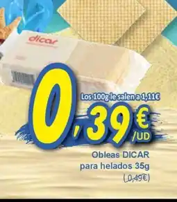 SPAR DICAR Obleas para helados oferta
