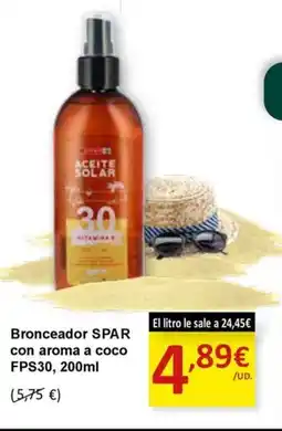 SPAR SPAR Bronceador con aroma a coco FPS30 oferta