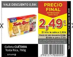 SPAR CUÉTARA Galleta Tosta Rica oferta