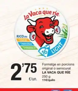 SPAR Fragadis LA VACA QUE RIE Formatge en porcions original o semicurat oferta