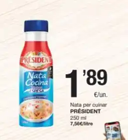 SPAR Fragadis PRÉSIDENT Nata per cuinar oferta