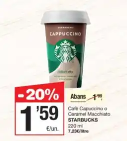 SPAR Fragadis STARBUCKS Cafè Capuccino o Caramel Macchiato oferta