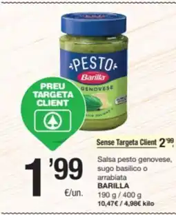 SPAR Fragadis BARILLA Salsa pesto genovese, sugo basilico o arrabiata oferta