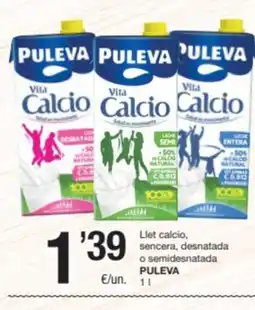 SPAR Fragadis PULEVA Llet calcio, sencera, desnatada o semidesnatada oferta