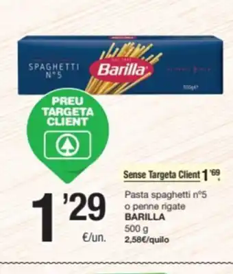 SPAR Fragadis BARILLA Pasta spaghetti n°5 o penne rigate oferta