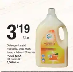 SPAR Fragadis PLUS MAX Detergent sabó marsella, plus maxi frescor blau o Colònia oferta