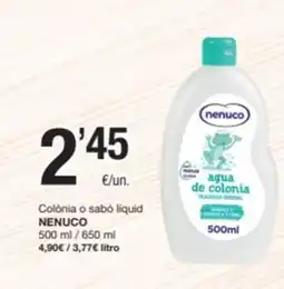 SPAR Fragadis NENUCO Colònia o sabó líquid oferta