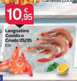 Supermercados El Jamón Langostino Cocido o Crudo oferta