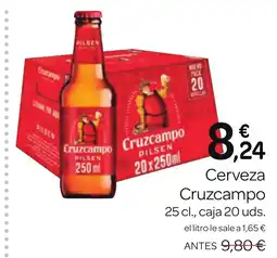 Supermercados El Jamón CRUZCAMPO Cerveza oferta