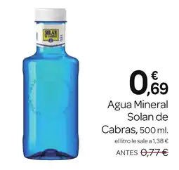 Supermercados El Jamón SOLAN DE CABRAS Agua Mineral oferta