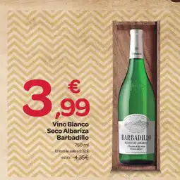 Supermercados El Jamón BARBADILLO Vino Blanco Seco Albariza oferta