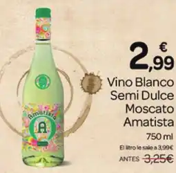Supermercados El Jamón AMATISTA Vino Blanco Semi Dulce Moscato oferta