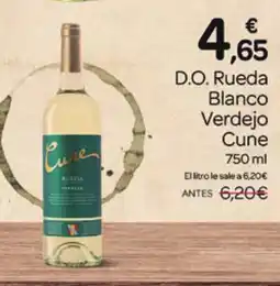 Supermercados El Jamón D.O. Rueda Blanco Verdejo Cune oferta