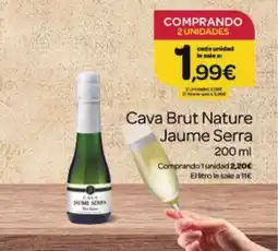 Supermercados El Jamón Cava Brut Nature Jaume Serra oferta