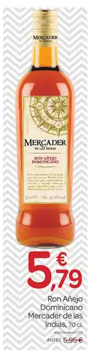 Supermercados El Jamón MERCADER DE LAS INDIAS Ron Añejo Dominicano oferta