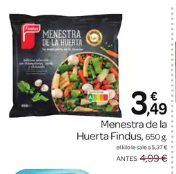 Supermercados El Jamón FINDUS Menestra de la Huerta oferta